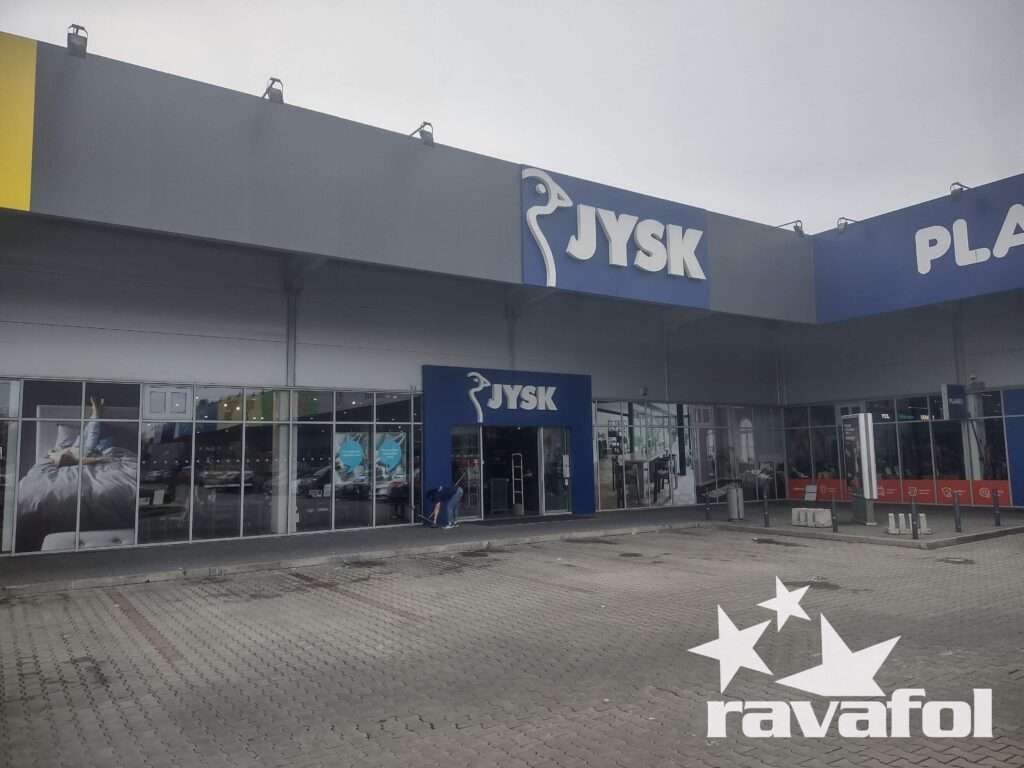 exteriérová reklama jysk levice